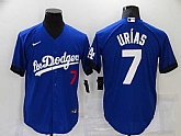 Dodgers 7 Julio Urias Royal 2021 City Connect Cool Base Jersey,baseball caps,new era cap wholesale,wholesale hats